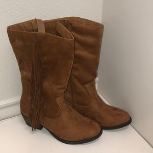 Tan Fringe Boots